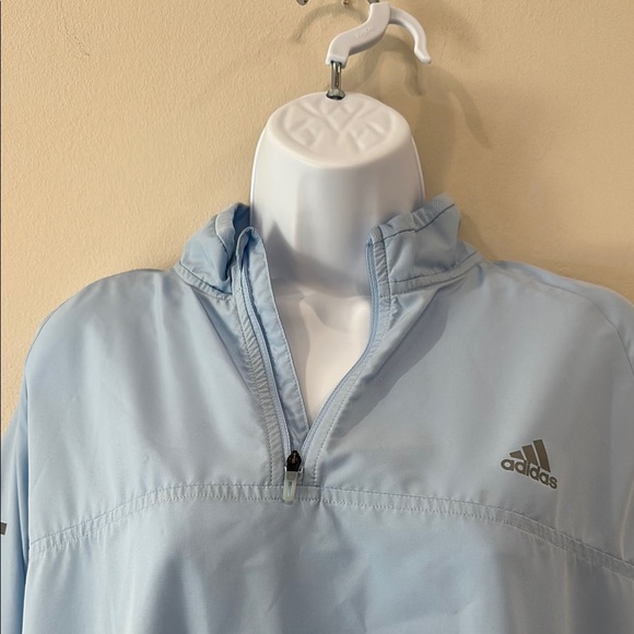 Adidas Light Blue Windbreaker Jacket- XL - Picture 2 of 7